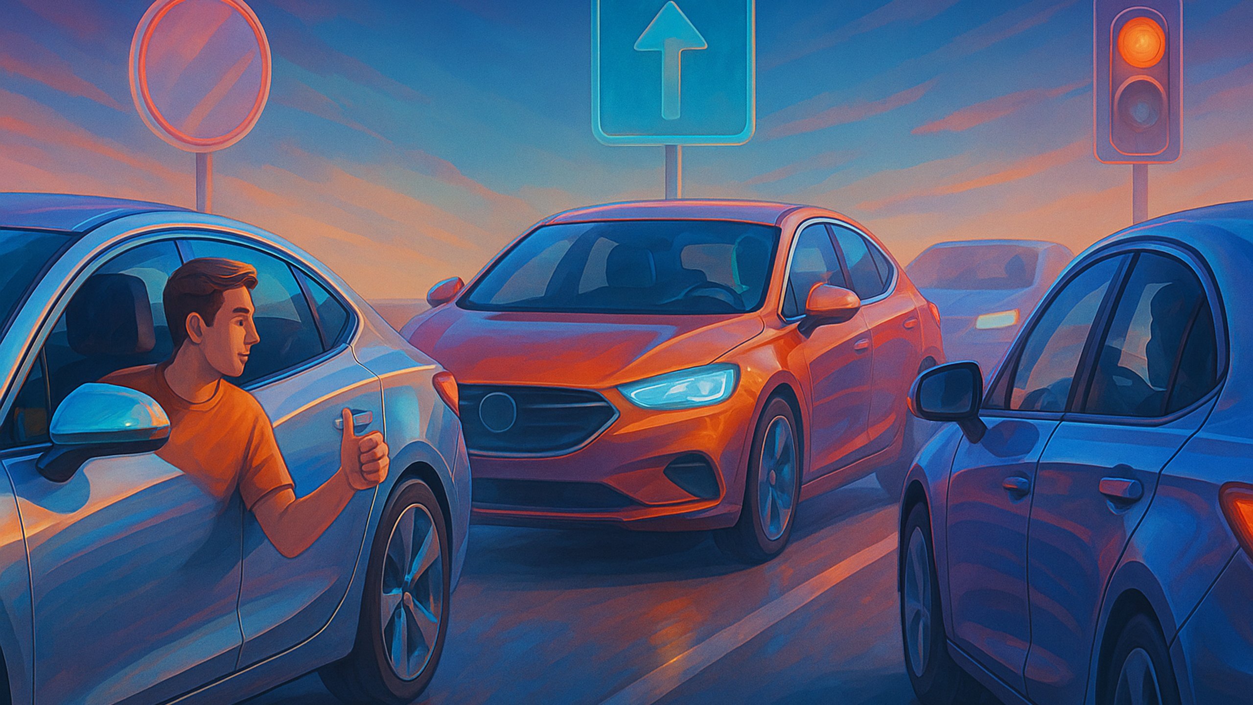 Ilustração de capa: Etiqueta no trânsito: hábitos simples que reduzem conflitos (Transporte)