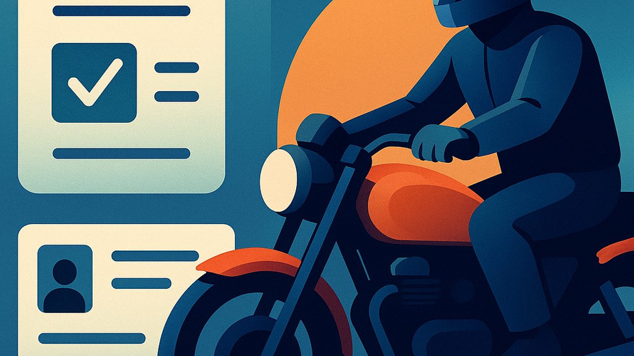 Cover illustration: Motorcycle documentation and licensing FAQ: organization and deadlines to ride safely (Motorcycles)