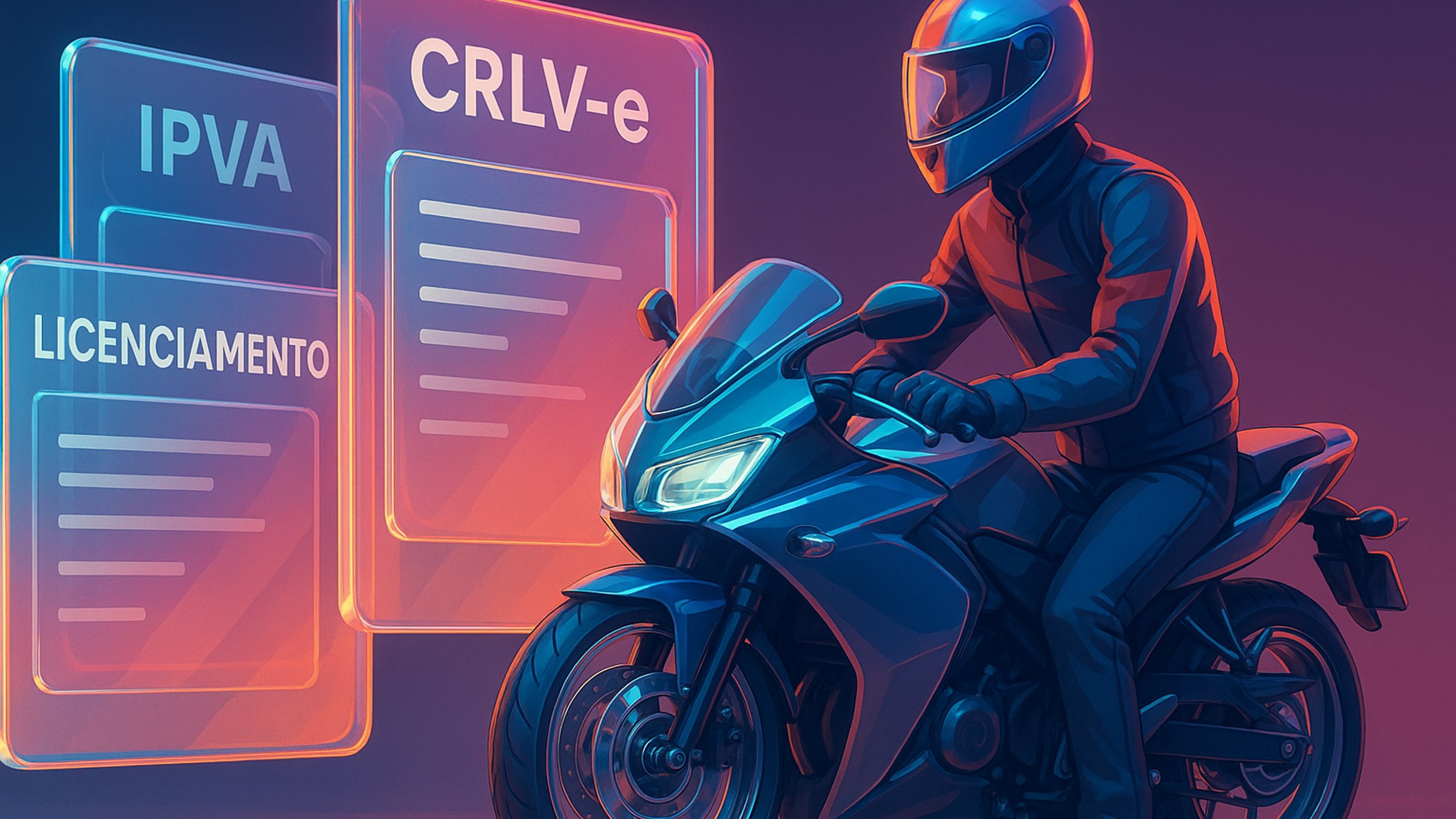 Ilustração de capa: IPVA, licenciamento e CRLV-e: entenda cada documento e evite problemas (Motos)