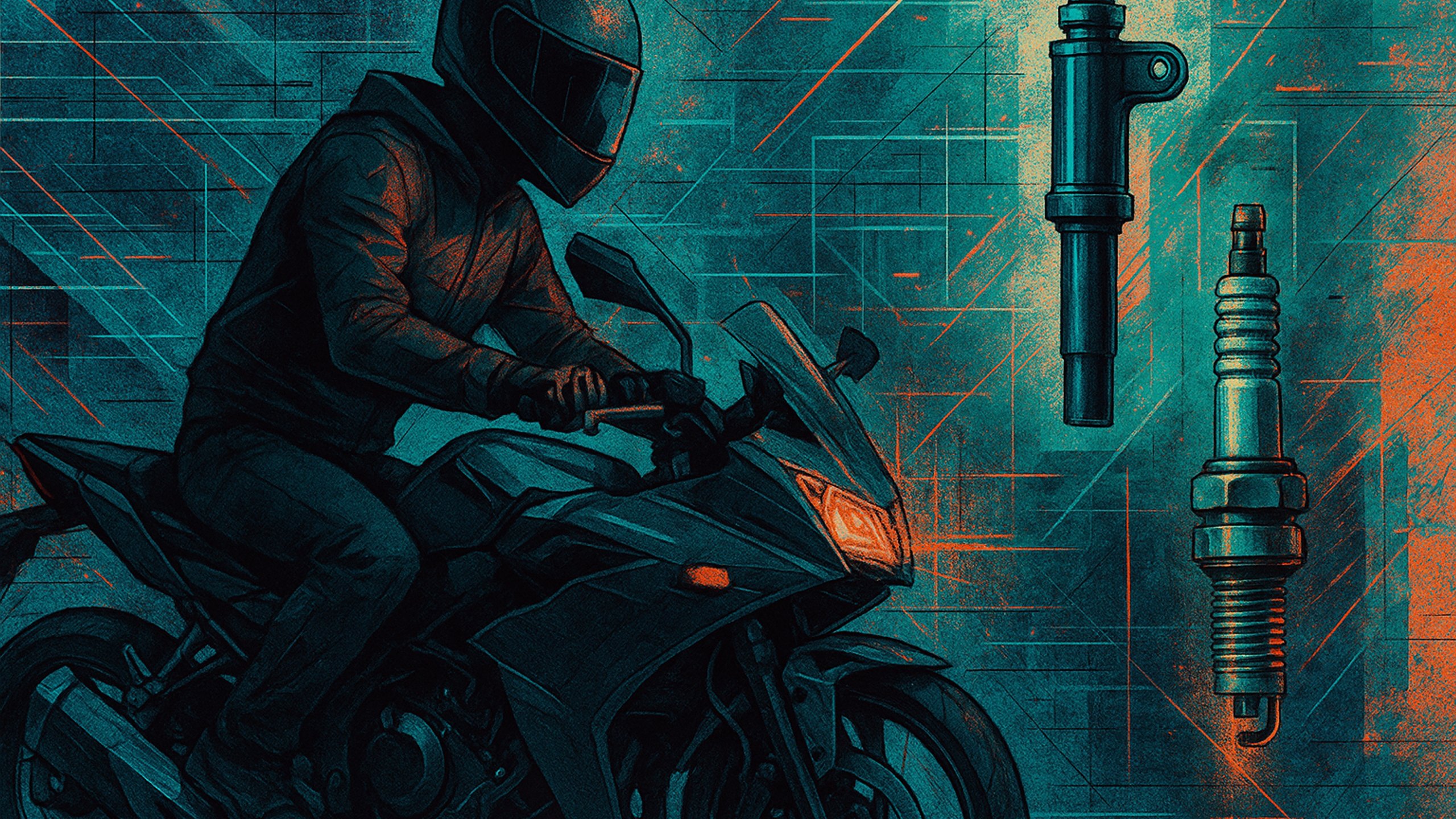 Ilustração de capa: Velas de ignição e bobinas: sintomas de falha, impacto no consumo e como evitar prejuízos (Motos)